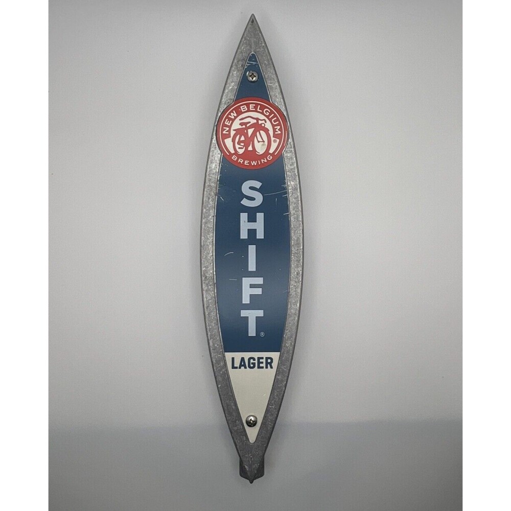 New Belgium Brewing Co. Shift Lager Beer Tap Handle Metal 11”